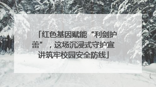 红色基因赋能“利剑护蕾”，这场沉浸式守护宣讲筑牢校园安全防线